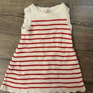 Cat & Jack Red and White Striped Knit Top